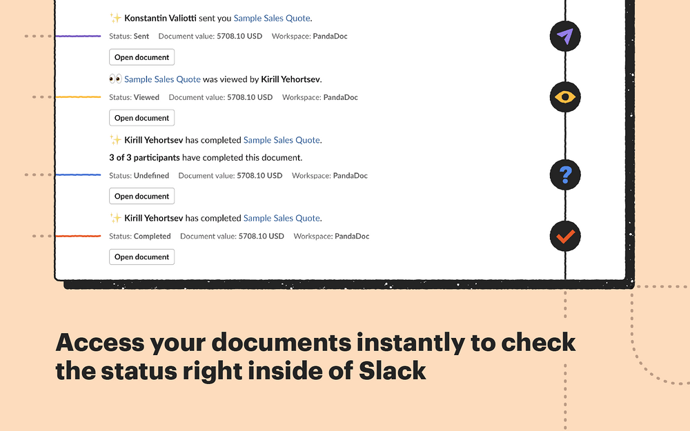PandaDoc integration setup — File Management app on the Slack Marketplace
