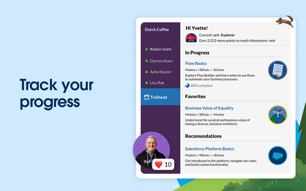 Trailhead settings interface — HR & Team Culture app on the Slack Marketplace