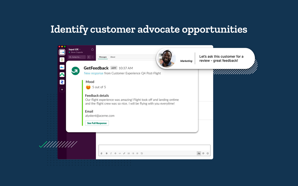 GetFeedback integration setup — Customer Support app on the Slack Marketplace