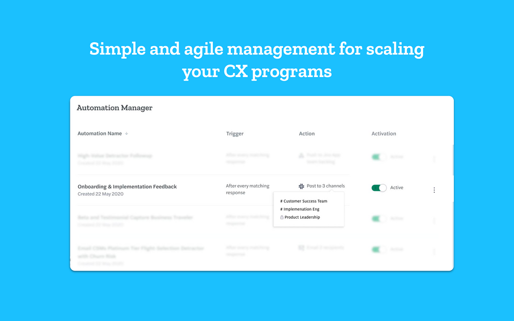 GetFeedback dashboard view — Customer Support app on the Slack Marketplace