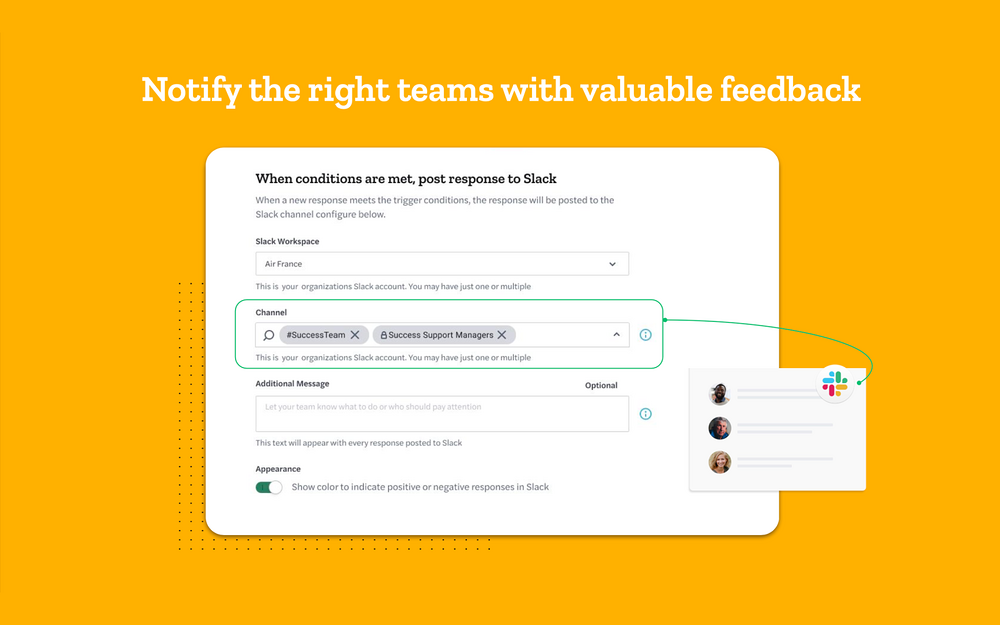 GetFeedback feature detail — Customer Support app on the Slack Marketplace