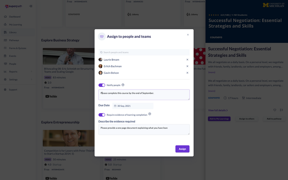 SuperPath feature detail — HR & Team Culture app on the Slack Marketplace