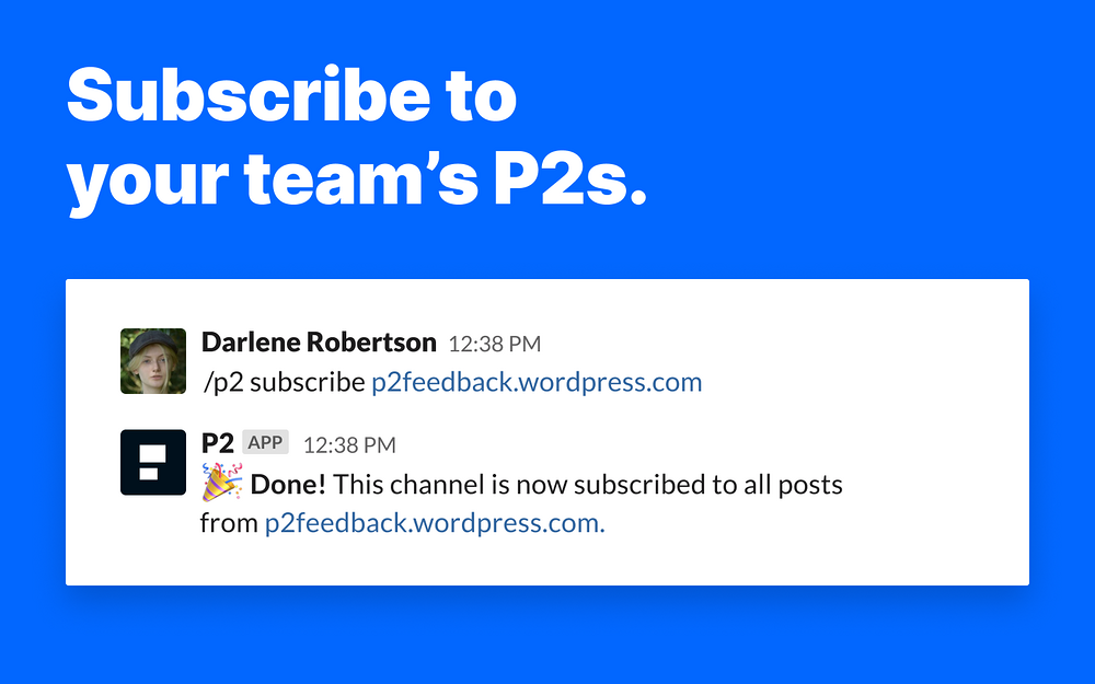 P2 dashboard view — Project Management app on the Slack Marketplace