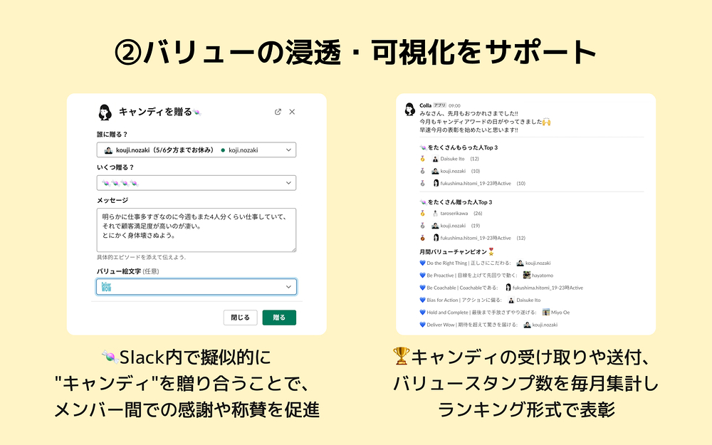 Colla feature detail — Social & Fun app on the Slack Marketplace