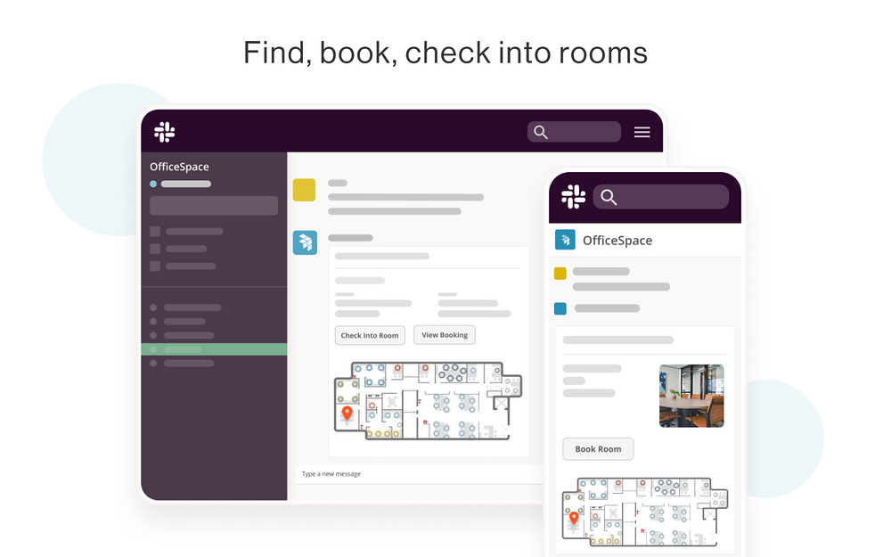 OfficeSpace settings interface — Office Management app on the Slack Marketplace