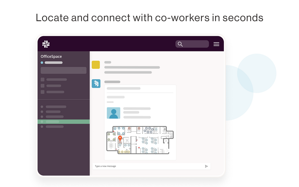 OfficeSpace dashboard view — Office Management app on the Slack Marketplace