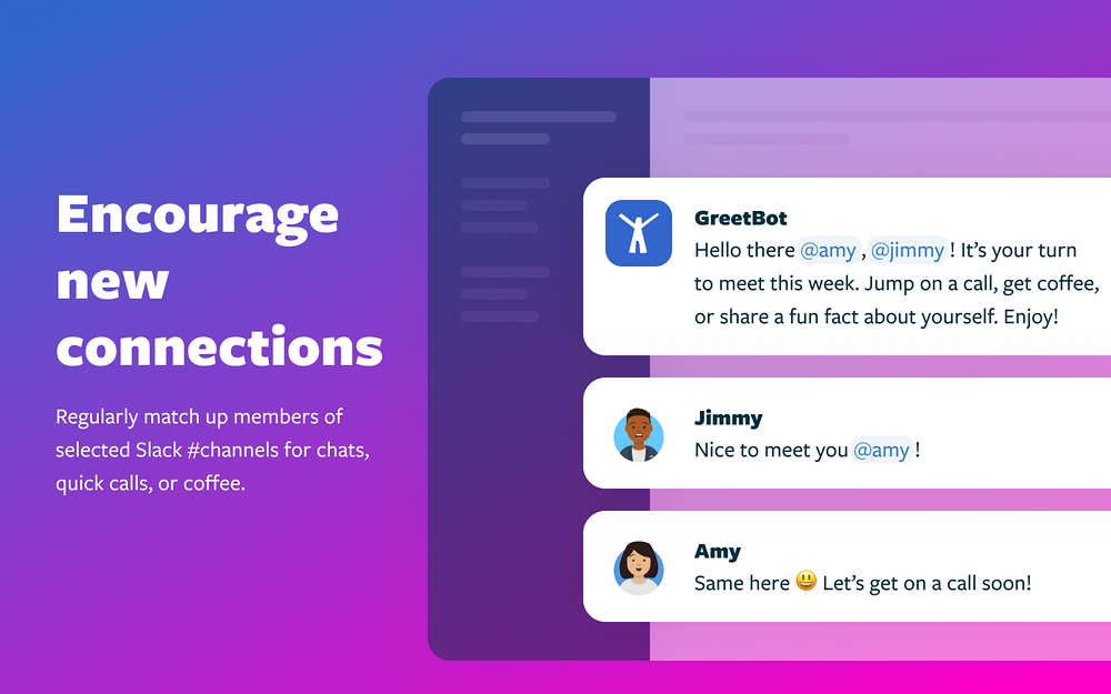 GreetBot integration setup — Social & Fun app on the Slack Marketplace