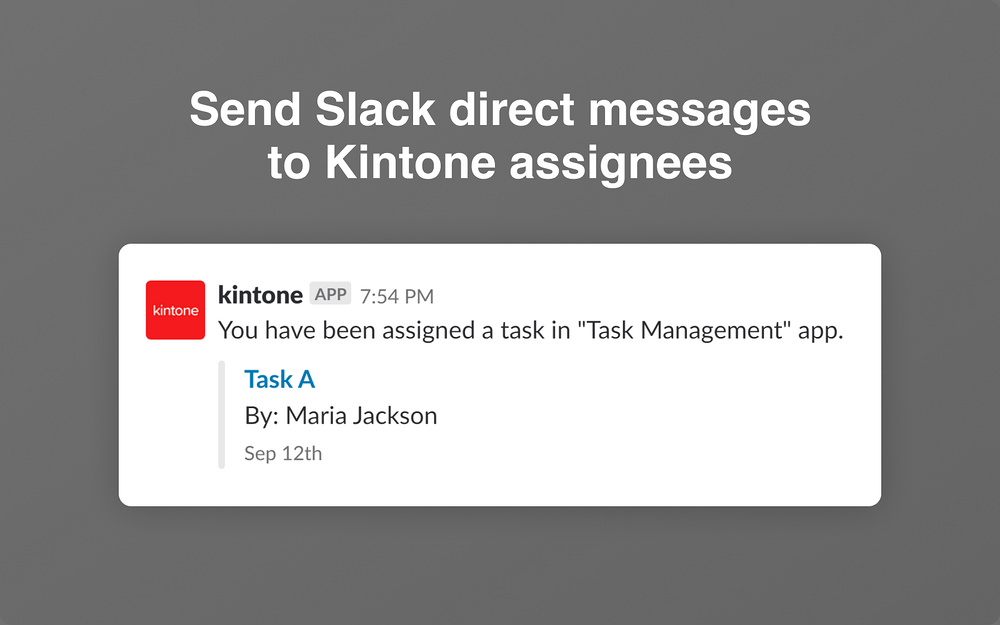kintone primary marketing image — Productivity app on the Slack Marketplace