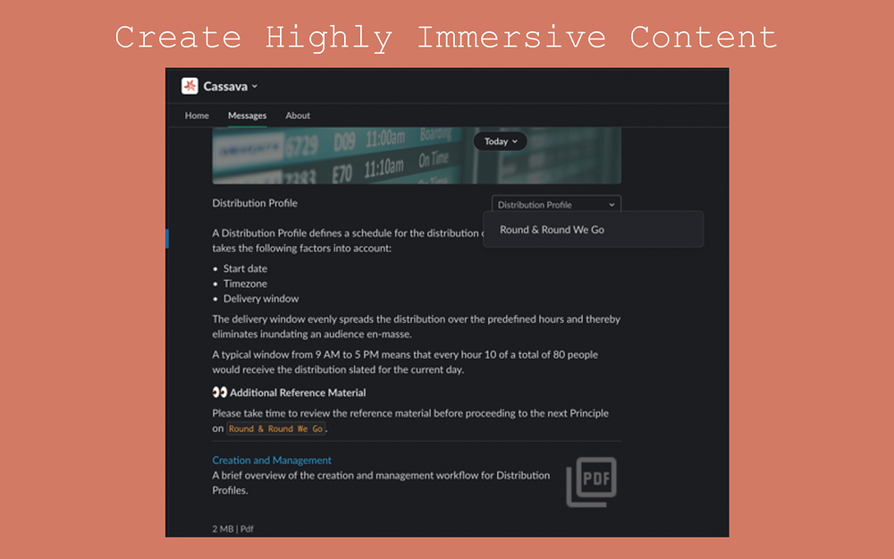 Cassava dashboard view — Security & Compliance app on the Slack Marketplace
