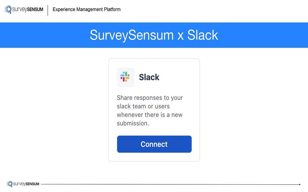 SurveySensum primary marketing image — Marketing app on the Slack Marketplace