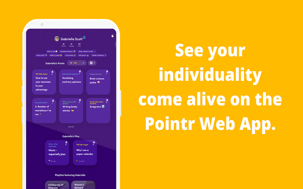 Pointr dashboard view — Social & Fun app on the Slack Marketplace