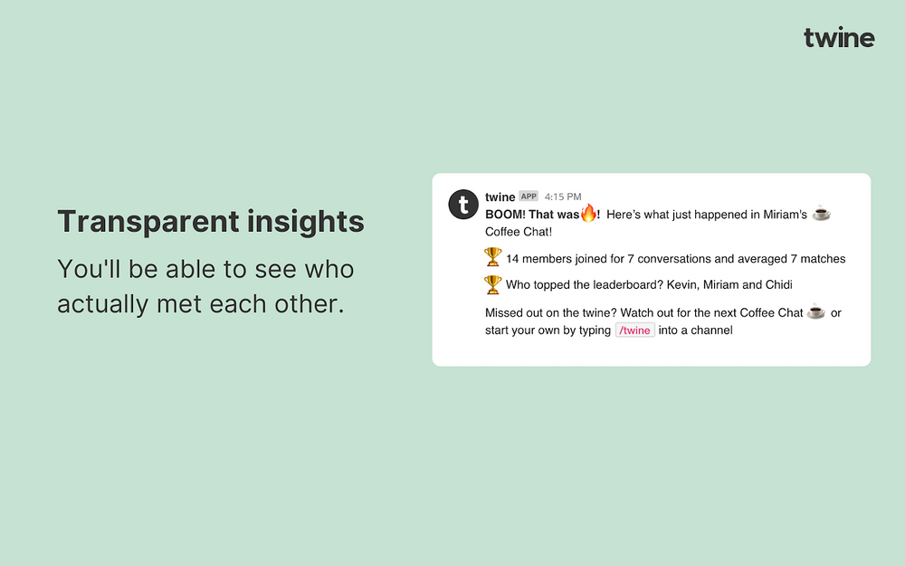 twine integration setup — Working from home app on the Slack Marketplace
