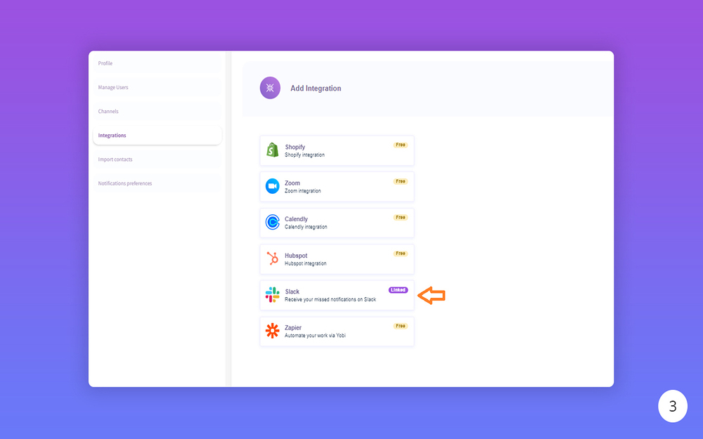 Yobi feature detail — Sales app on the Slack Marketplace