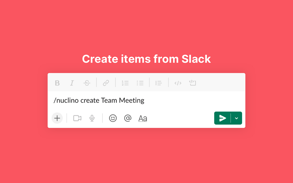Nuclino dashboard view — File Management app on the Slack Marketplace