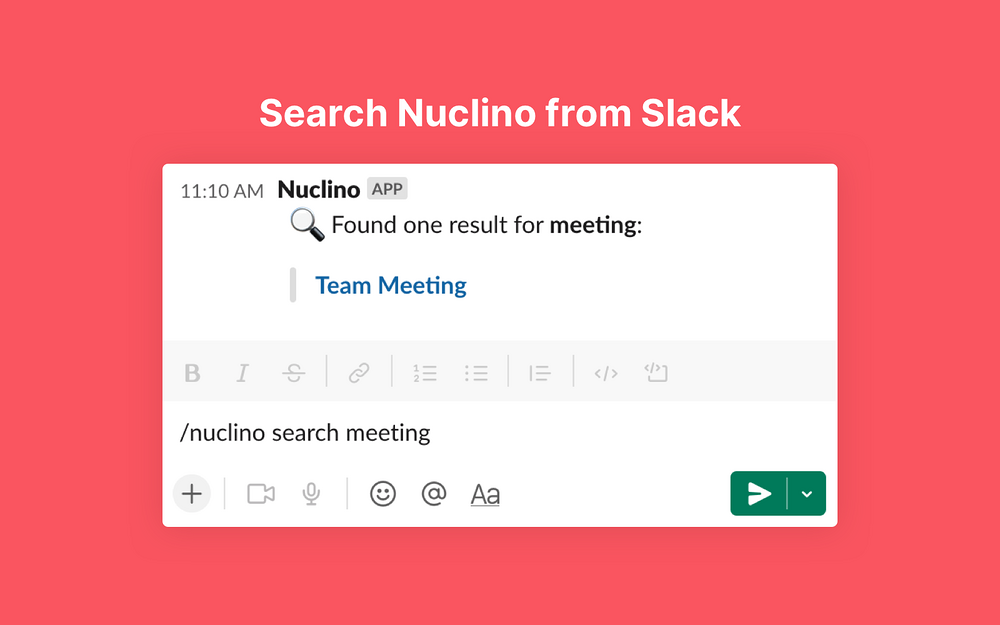 Nuclino primary marketing image — File Management app on the Slack Marketplace