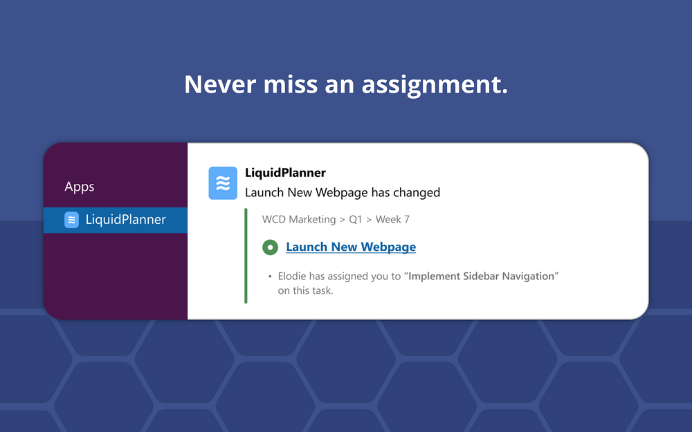 LiquidPlanner primary marketing image — Project Management app on the Slack Marketplace