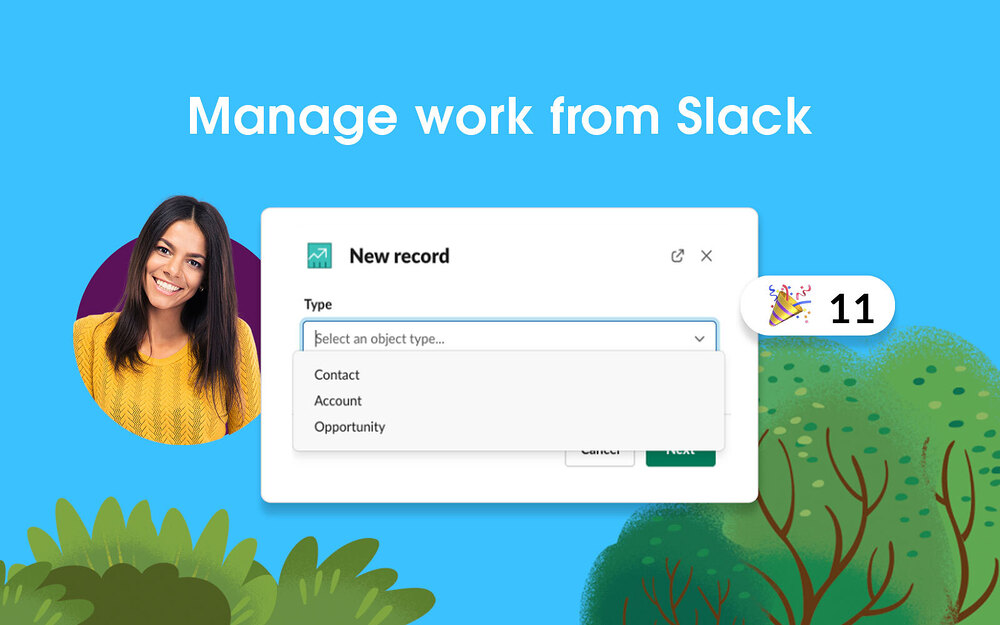 Sales Cloud for Slack feature detail — Productivity app on the Slack Marketplace