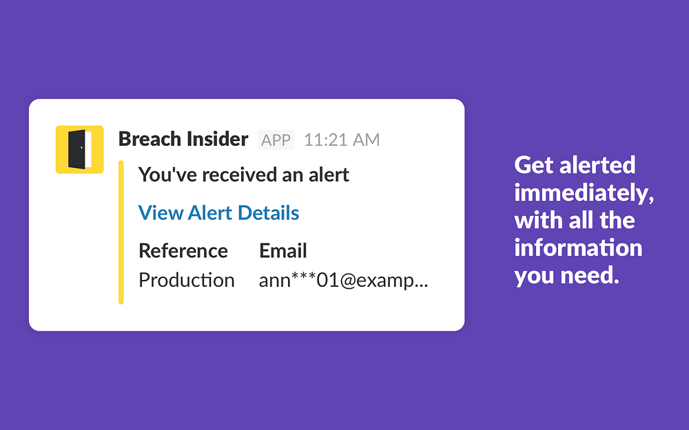 Breach Insider primary marketing image — Security & Compliance app on the Slack Marketplace