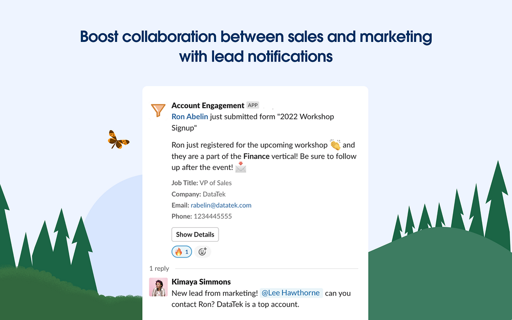 Account Engagement for Slack primary marketing image — Marketing app on the Slack Marketplace