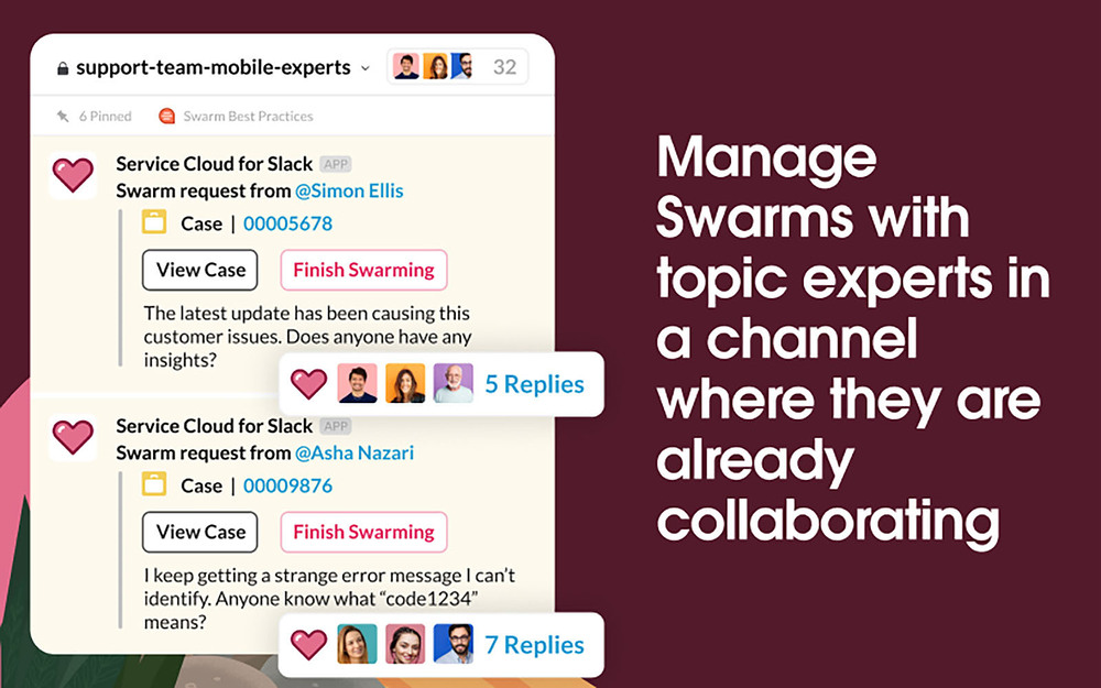 Service Cloud for Slack dashboard view — Customer Support app on the Slack Marketplace