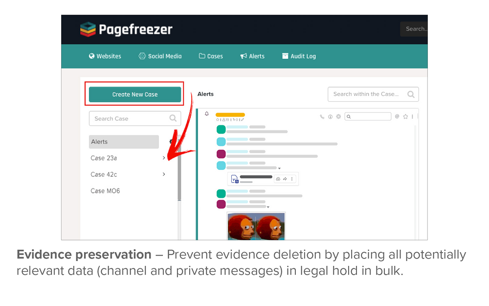 Pagefreezer for Enterprise Grid dashboard view — File Management app on the Slack Marketplace