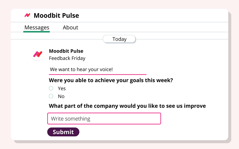 Moodbit Pulse feature detail — Analytics app on the Slack Marketplace