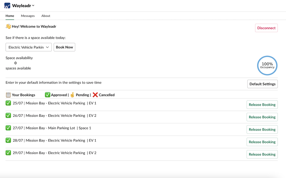 Wayleadr mobile preview — Travel app on the Slack Marketplace