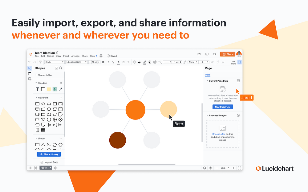 Lucidchart dashboard view — Design app on the Slack Marketplace