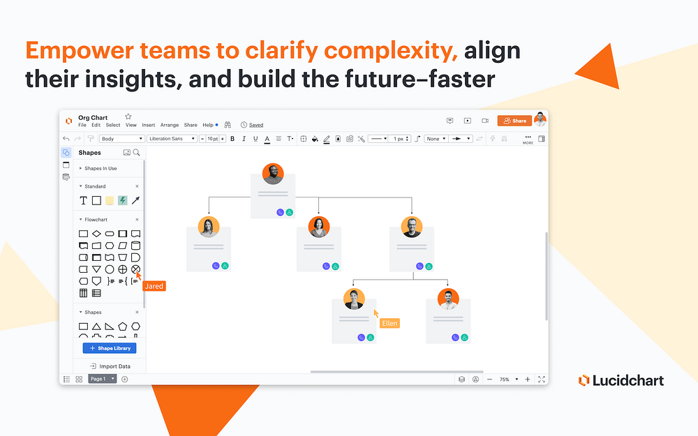 Lucidchart primary marketing image — Design app on the Slack Marketplace