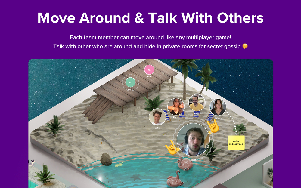 flat.social dashboard view — Voice & Video app on the Slack Marketplace