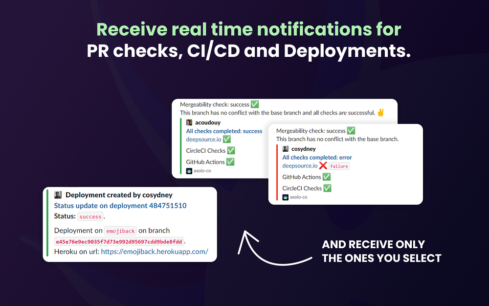 Axolo for GitHub & GitLab mobile preview — Brilliant Bots app on the Slack Marketplace