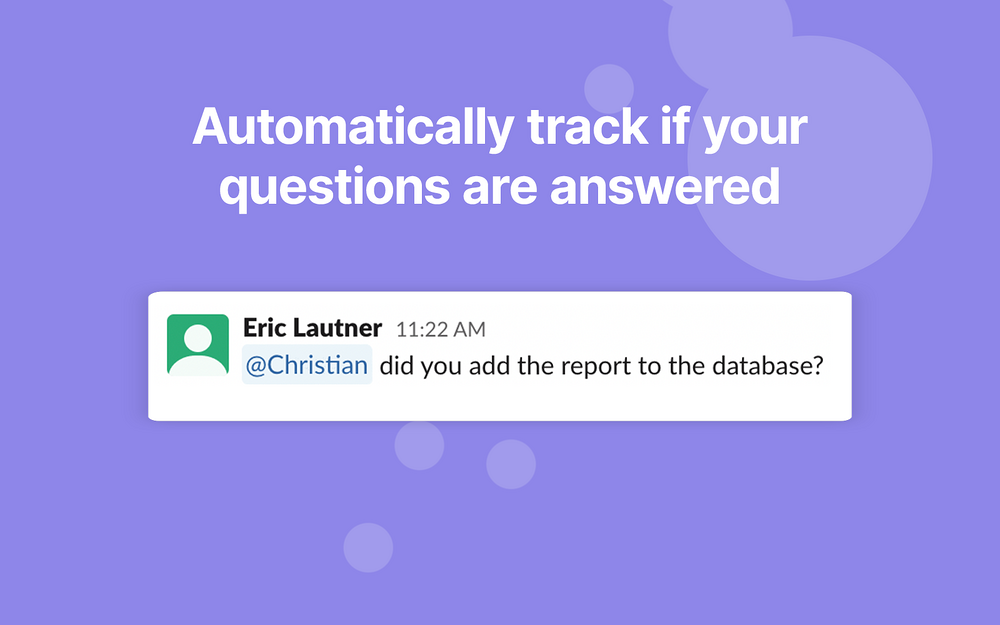 Follow Up Bot dashboard view — Project Management app on the Slack Marketplace