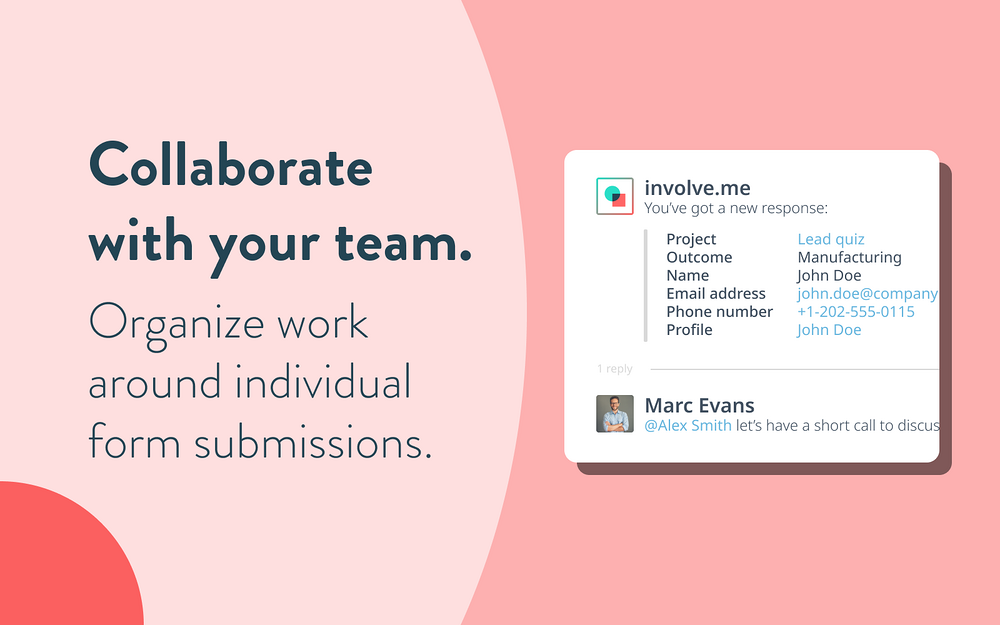 involve.me feature detail — Marketing app on the Slack Marketplace