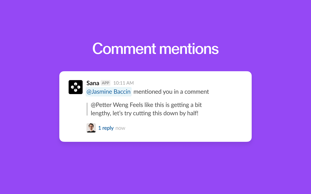 Sana dashboard view — Communication app on the Slack Marketplace
