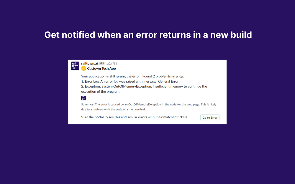 railtown.ai dashboard view — Analytics app on the Slack Marketplace