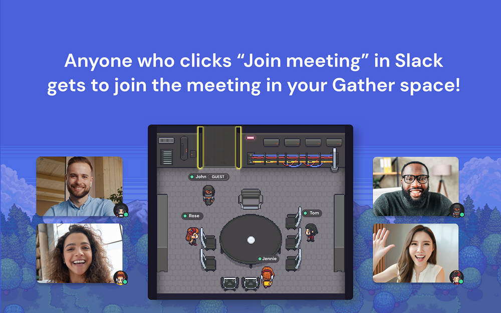 Gather Town settings interface — Voice & Video app on the Slack Marketplace