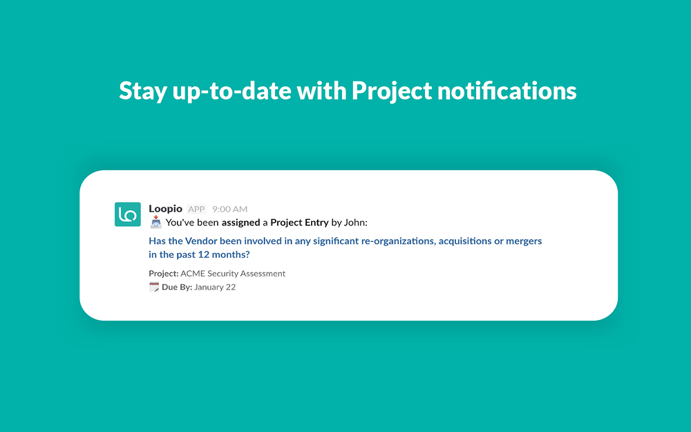 Loopio (EU) dashboard view — Sales app on the Slack Marketplace