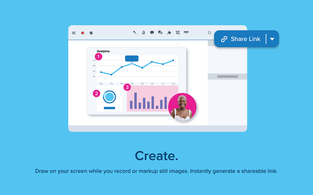 Snagit dashboard view — Voice & Video app on the Slack Marketplace
