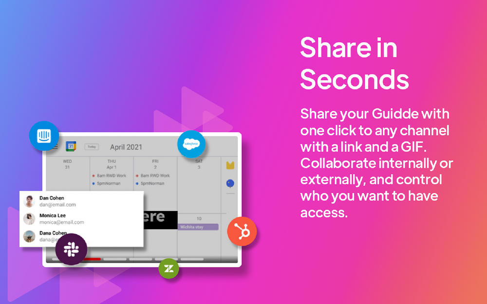 Guidde integration setup — Communication app on the Slack Marketplace