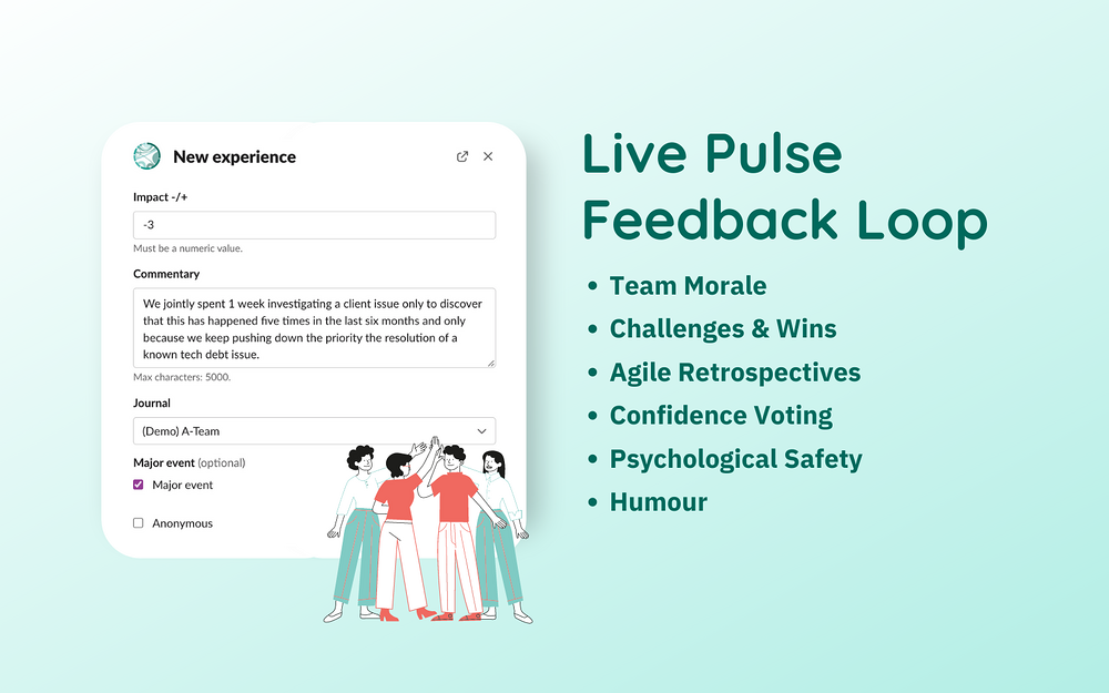 Neelix Live Pulse primary marketing image — Social & Fun app on the Slack Marketplace