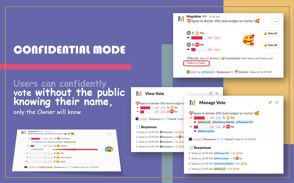 MegaVote settings interface — Travel app on the Slack Marketplace