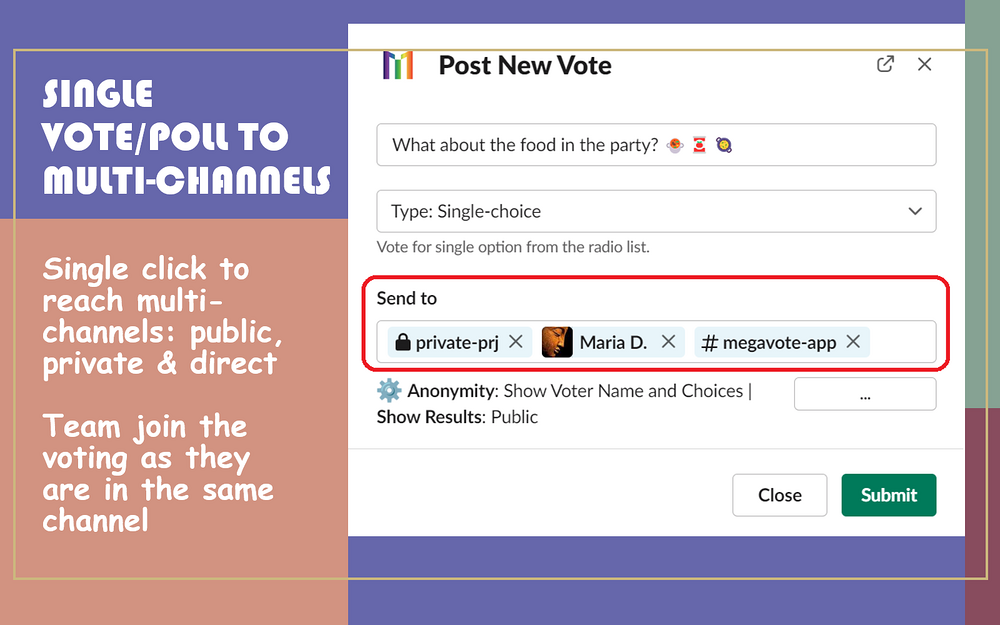 MegaVote feature detail — Travel app on the Slack Marketplace