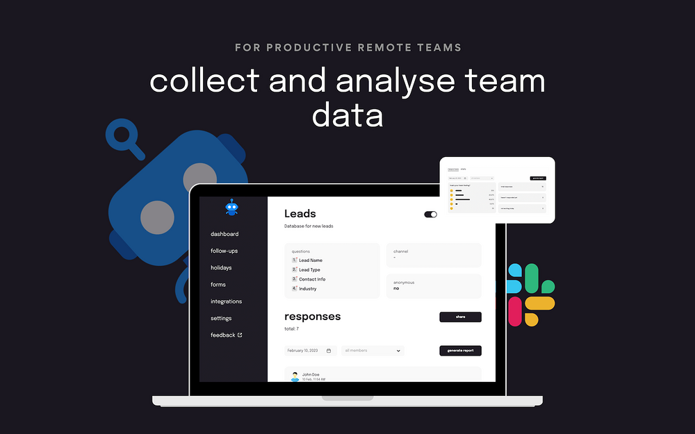 Standup & PTO tracking Bot | Sup feature detail — Working from home app on the Slack Marketplace