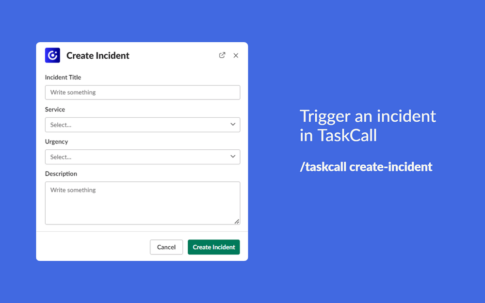 TaskCall primary marketing image — Developer Tools app on the Slack Marketplace