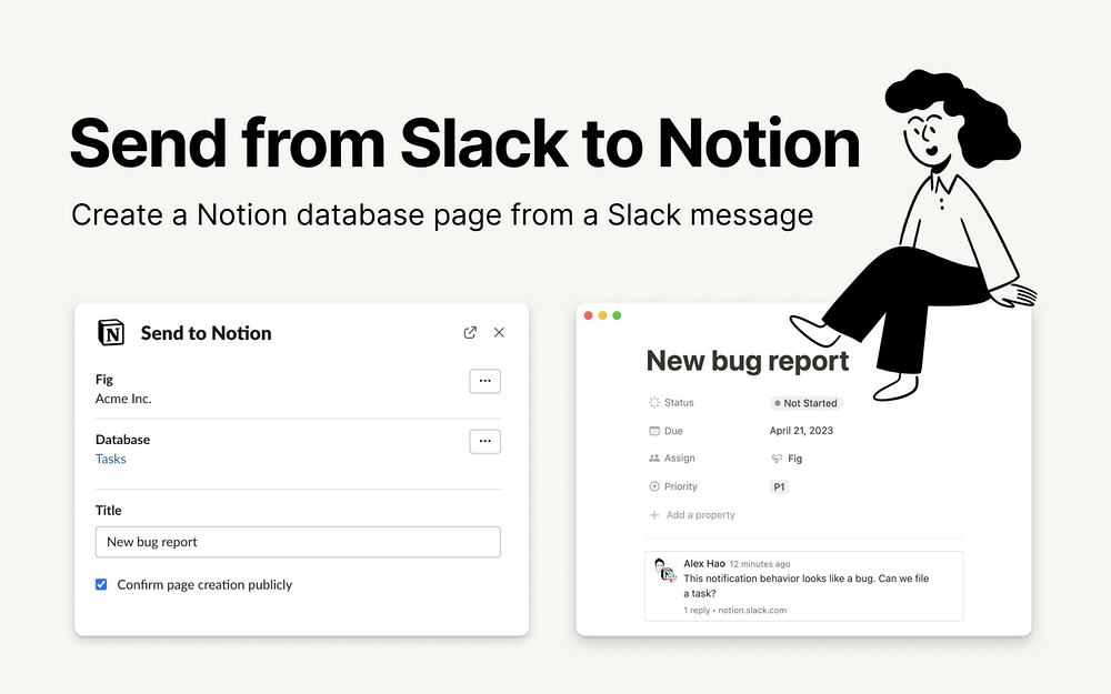 Notion settings interface — File Management app on the Slack Marketplace
