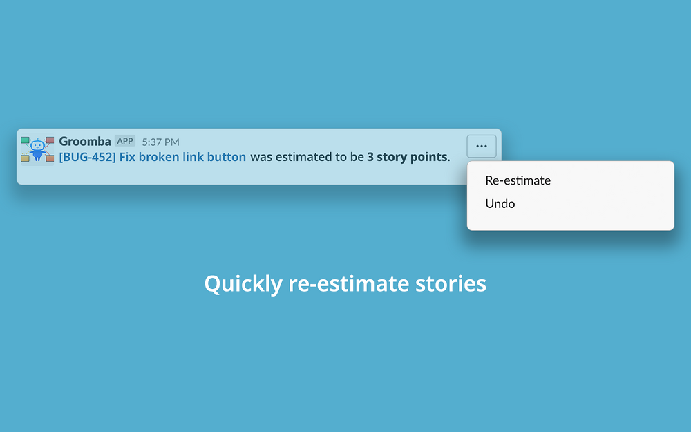 Groomba settings interface — Project Management app on the Slack Marketplace