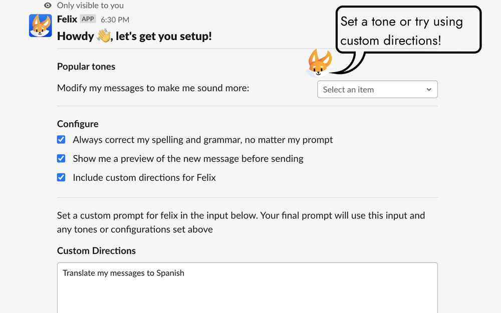 Felix dashboard view — HR & Team Culture app on the Slack Marketplace