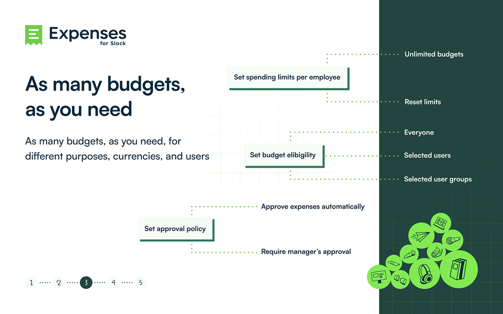 Expenses feature detail — Finance app on the Slack Marketplace