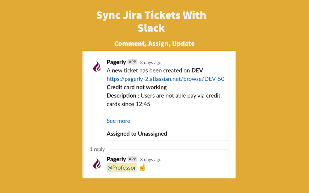 Pagerly feature detail — Brilliant Bots app on the Slack Marketplace