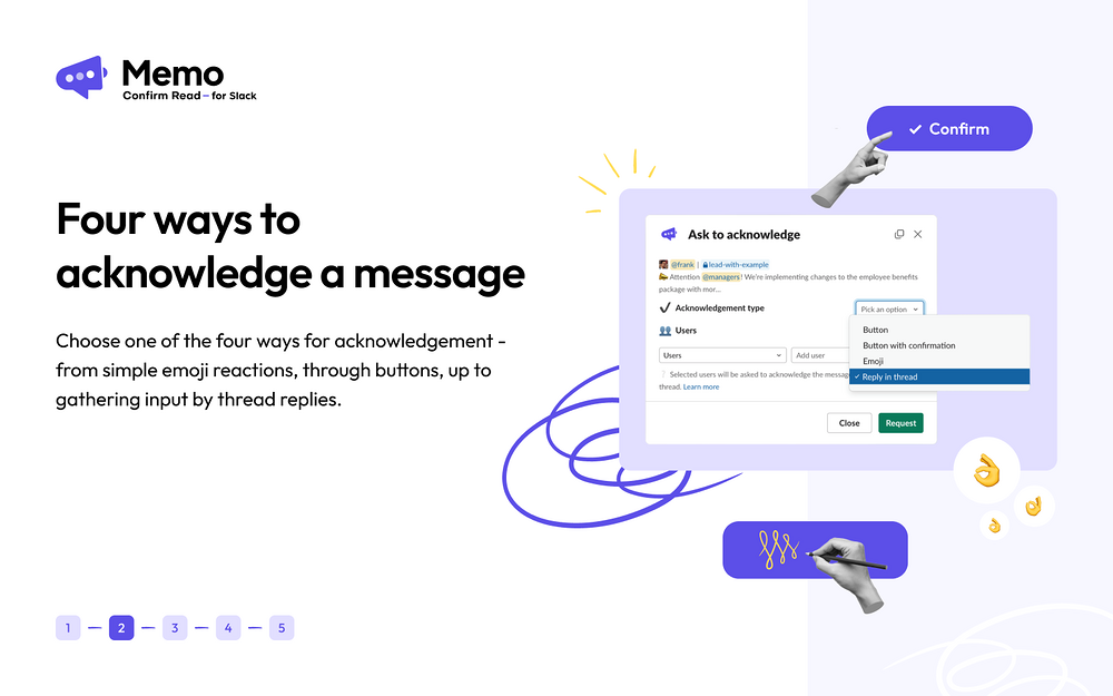 Memo - Confirm Read dashboard view — HR & Team Culture app on the Slack Marketplace